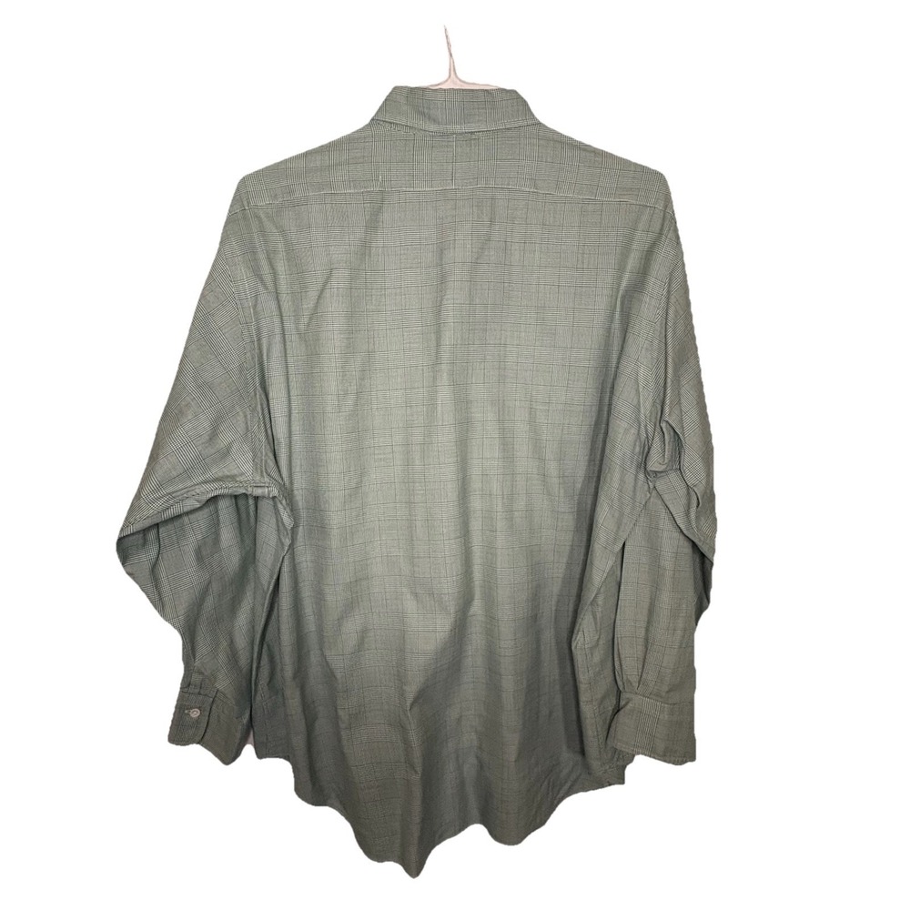 VINTAGE Polo Ralph Lauren Shirt Mens Size L Green Long Sleeve 100% Cotton Pocket - Picture 8 of 9
